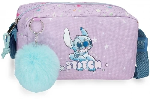 Accesorii personale și beauty - Geanta umar fete Disney Lovely Stitch lila 19.5 x 11 x 7.5 cm