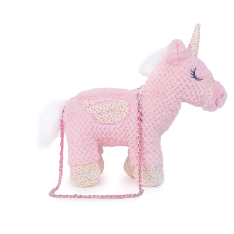 Jucării și jocuri - Jucarie de plus Unicorn tip geanta 33 cm roz