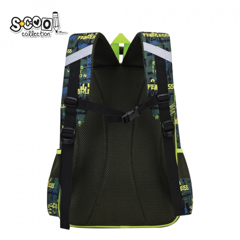 Ghiozdan 3D ergonomic Fearless S-COOL 28L verde [2]