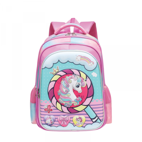 Ghiozdane școlare - Ghiozdan scolar 3D roz 30 L Lollipop S Cool Collection
