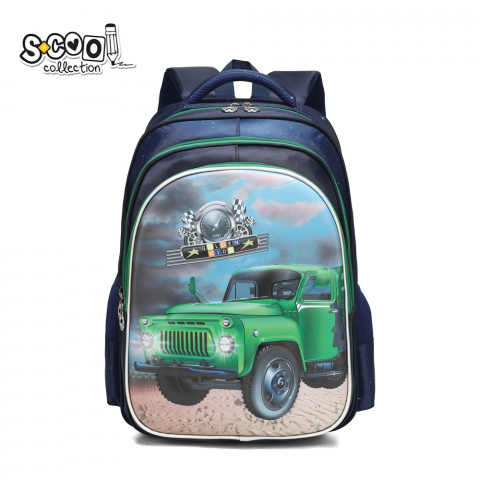 Ghiozdane școlare - Ghiozdan 3D Race S-COOL 30L baieti