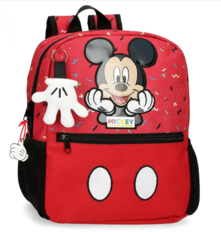 Ghiozdane școlare - Ghiozdan adaptabil clasa 0 Mickey Thing rosu 25 x 32 x 12 cm