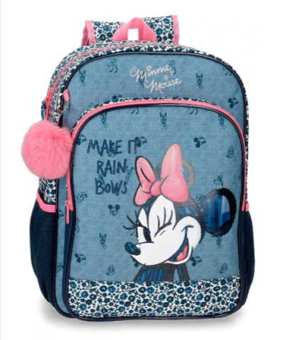 Ghiozdane și rucsacuri - Ghiozdan adaptabil scoala fete Minnie Make it Rain Bows 30 x 40 x 13 cm