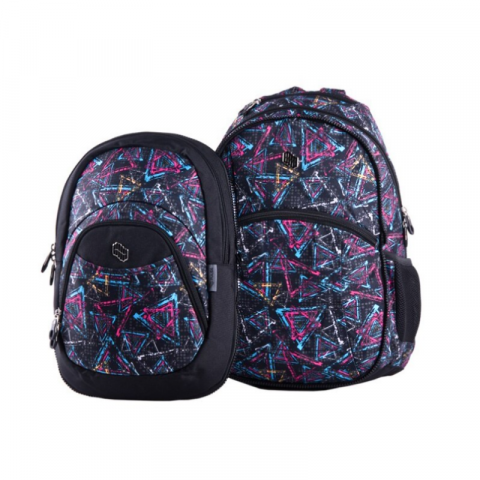 Ghiozdan adolescenti 2 in 1 negru 50 cm Pulse [1]