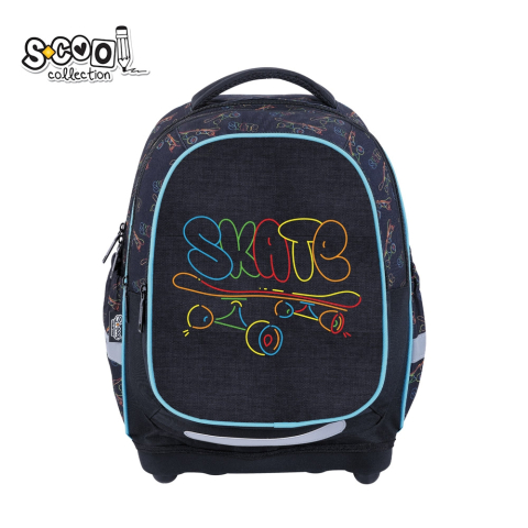 Ghiozdane și rucsacuri - Ghiozdan anatomic S-Cool SKATE 39 x 33 x 18 cm