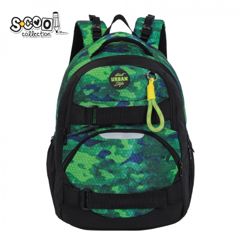 Ghiozdane școlare - Ghiozdan anatomic Urban Green Army 28L S-COOL