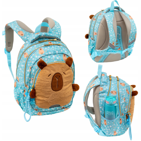 Noutăți Librăria Compas - Ghiozdan Astrabag Fluffy Capy cu 3 compartimente 20 L