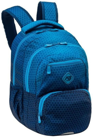 Ghiozdane școlare - Ghiozdan scolar Astrabag Blue Ombre 3 compartimente 44 x 32 x 19 cm