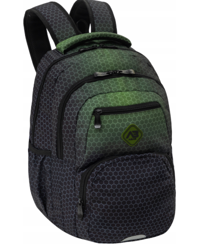 Ghiozdan Astrabag Hexagon Green Ombre cu 3 compartimente 27L [1]