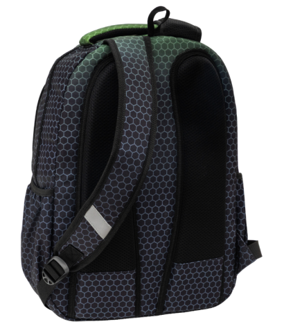 Ghiozdan Astrabag Hexagon Green Ombre cu 3 compartimente 27L [3]