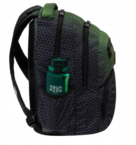 Ghiozdan Astrabag Hexagon Green Ombre cu 3 compartimente 27L [2]