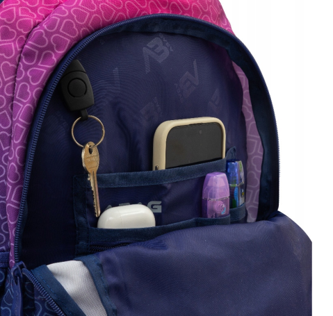 Ghiozdan Astrabag Hexagon Pink Ombre cu 3 compartimente 27L [4]