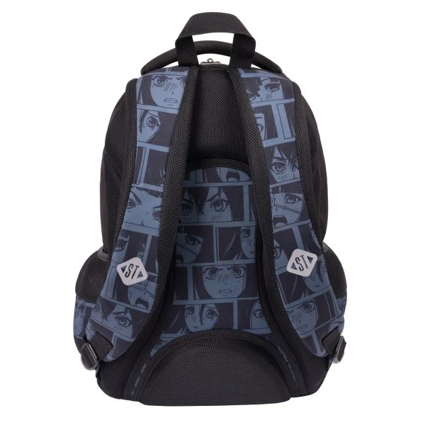 Ghiozdan scolar St. Right Black Anime BP57 cu 3 compartimente 25 L [2]