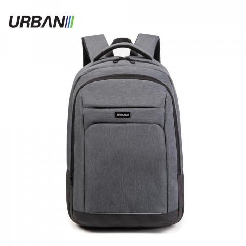 Ghiozdane școlare - Ghiozdan laptop Urban 2 compartimente  Gray 16L OFFISHOP