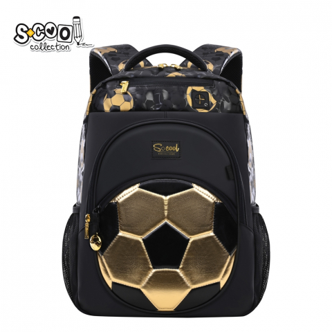 Rechizite școlare - Ghiozdan ergonomic Football-Gold Edition 18L S-COOL