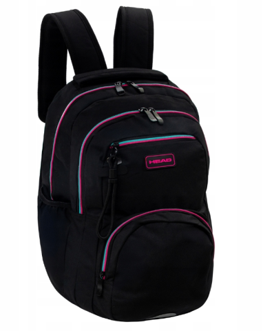 Ghiozdane școlare - Ghiozdan Head Black Pink Mint 3 compartimente 27L