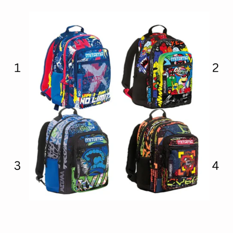 Ghiozdan scoala Mitama New Plus Boy Mix 28L modele diferite [1]