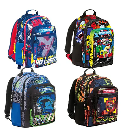 Rechizite școlare - Ghiozdan scoala Mitama New Plus Boy Mix 28L modele diferite