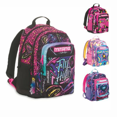 Rechizite școlare - Rucsac scoala fete Mitama New Plus Girl Mix multicolor 28L modele diferite