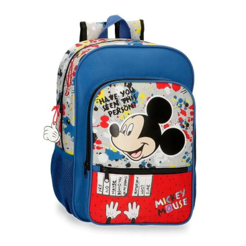 Ghiozdane școlare - Ghiozdan adaptabil Mickey Colour Mayhem multicolor 30 x 38 x 12 cm