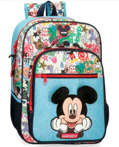 Rucsacuri școlare și  casual - Ghiozdan scoala baieti 12L Disney Mickey Be Cool multicolor 30 x 38 x 12 cm
