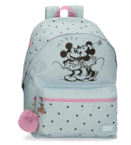 Ghiozdane și rucsacuri - Ghiozdan scoala Mickey si Minnie 32 x 42 x 15 cm gri roz