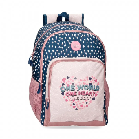 Ghiozdane școlare - Ghiozdan scolar coral 44 cm Roll Road