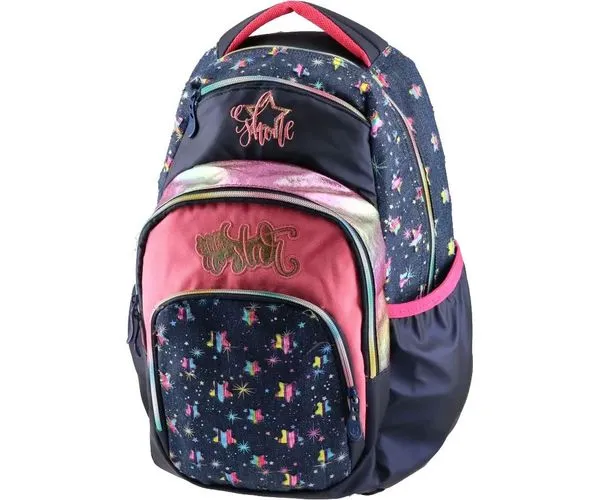 Noutăți Librăria Compas - Ghiozdan scolar fete 40L Ergo Cosmo Shine Star Play