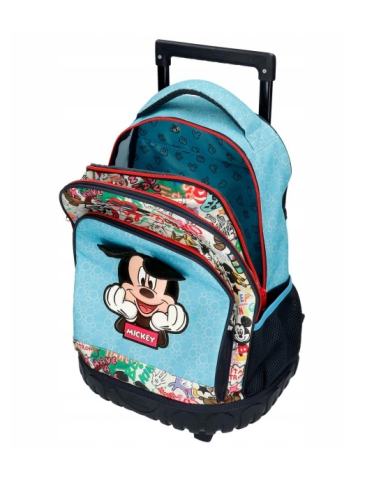 Ghiozdan scolar cu roti Mickey Mouse Be Cool multicolor 32 x 44 x 21 cm [2]