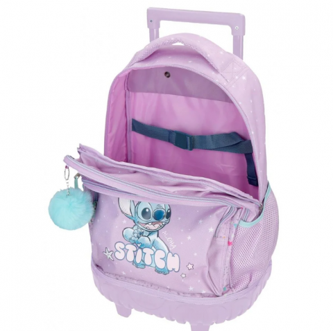 Ghiozdan troler fete Disney Lovely Stitch 2 compartimente 29L [3]