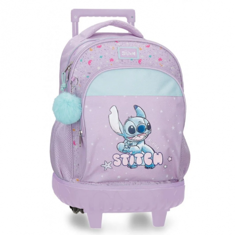 Ghiozdan troler fete Disney Lovely Stitch 2 compartimente 29L [0]