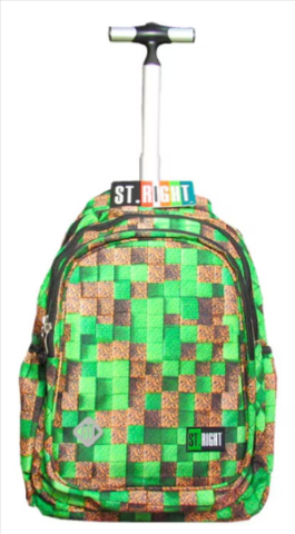 Ghiozdane și rucsacuri - Ghiozdan troler St.Right Pixel Cubes TB01 26L