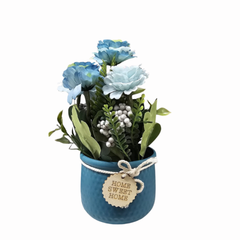 Ghiveci decorativ cu flori artificiale Home Sweet Home modele diferite [4]