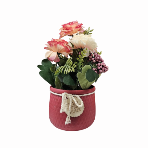 Ghiveci decorativ cu flori artificiale Home Sweet Home modele diferite [5]