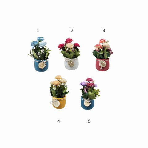 Ghiveci decorativ cu flori artificiale Home Sweet Home modele diferite [1]