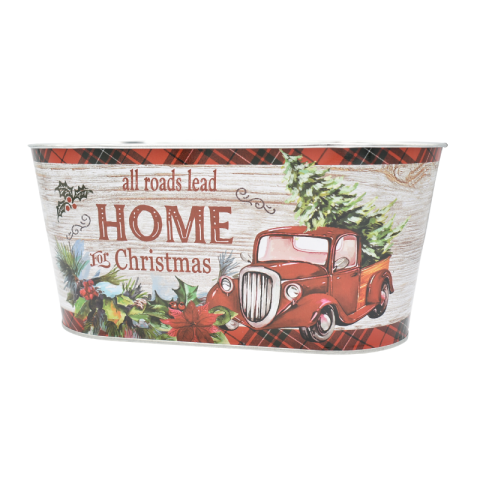 Ghiveci metalic oval 23x13.5x11 cm [2]