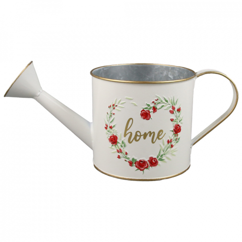Casă și decorațiuni - Ghiveci tip stropitoare din metal 12x11 cm Trandafiri
