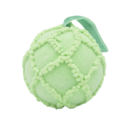 Noutăți Librăria Compas - Glob din polistiren cu puf si romburi 10 cm verde