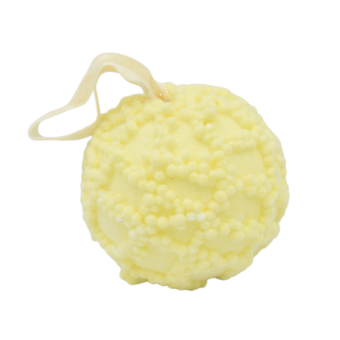 Glob din polistiren cu puf si romburi 8 cm galben [1]