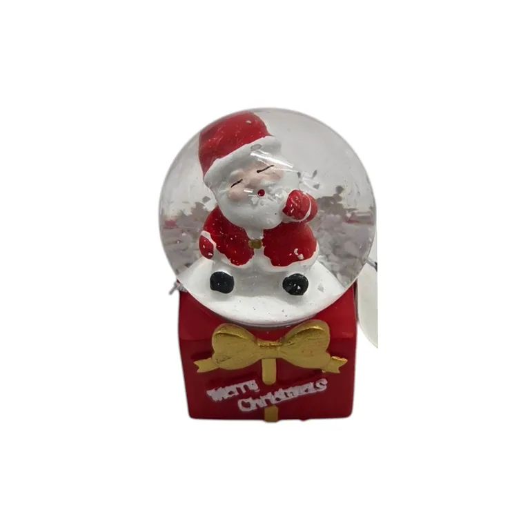 Decorațiuni de interior - Glob decorativ de Craciun cu Mos Craciun 4.5 x 6.5 cm