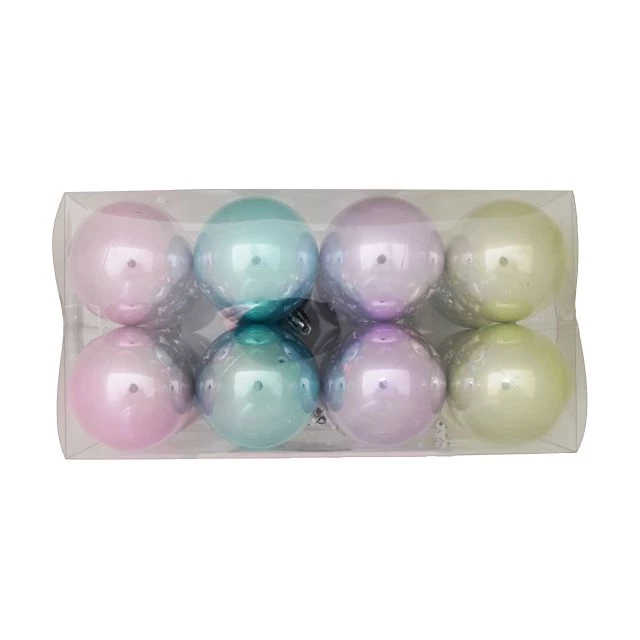 Decorațiuni și articole de Crăciun - Set 16 globuri culori pastel 6 cm