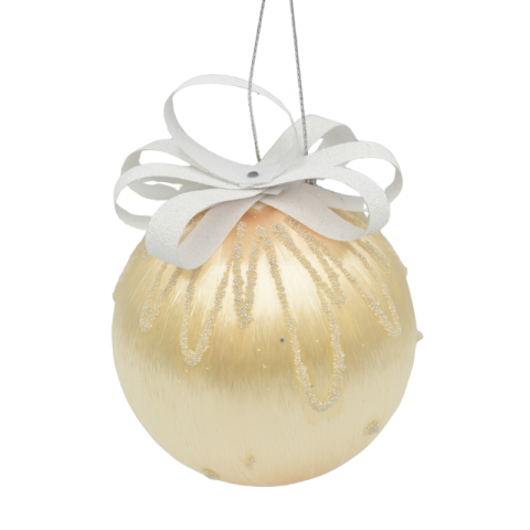 Noutăți Librăria Compas - Glob matase cu fundita alba 8 cm