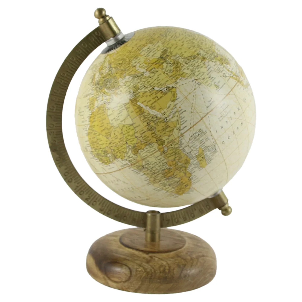 Globuri pământești - Glob pamantesc pe suport din lemn 15x20 cm