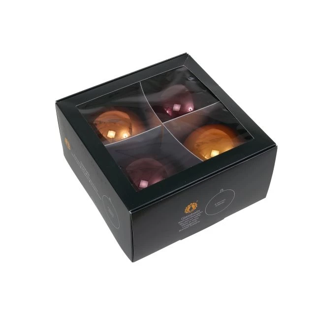 Noutăți Librăria Compas - Glob sticla 10 cm maro/caramel 4/set