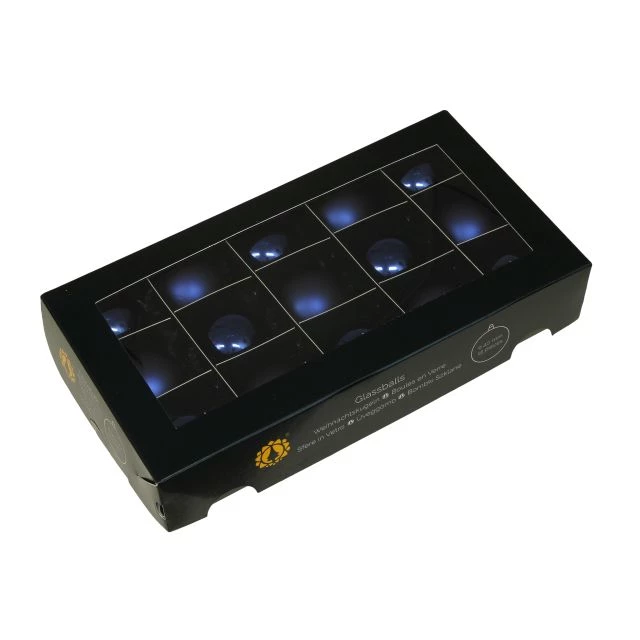 Noutăți Librăria Compas - Glob sticla 4 cm albastru inchis set 15 bucati