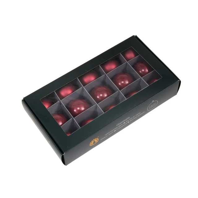 Noutăți Librăria Compas - Glob sticla 4 cm ruby set 15 buc