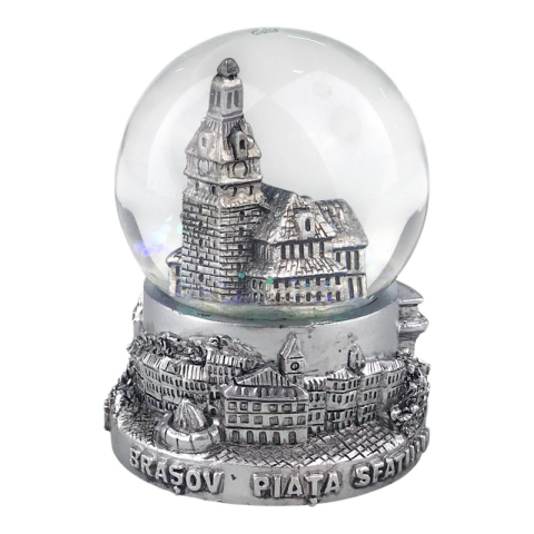 Ornamente și figurine decorative - Glob sticla 7x9 cm Brasov