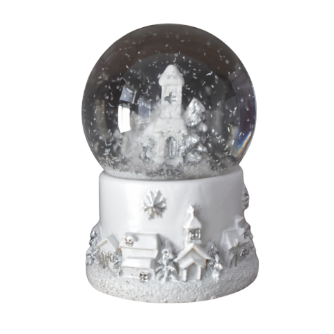 Globuri de zăpadă - Glob de zapada 4x6 cm alb