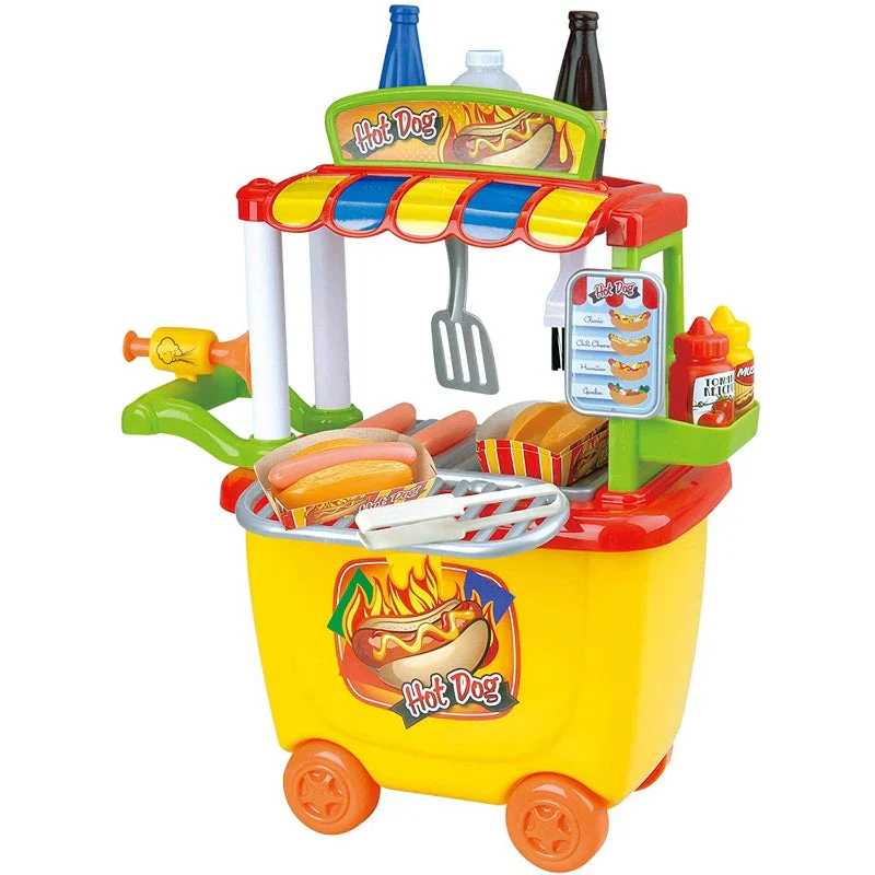Jucării interactive și tematice - Set taraba hot dog cu accesorii 30 piese Playgo