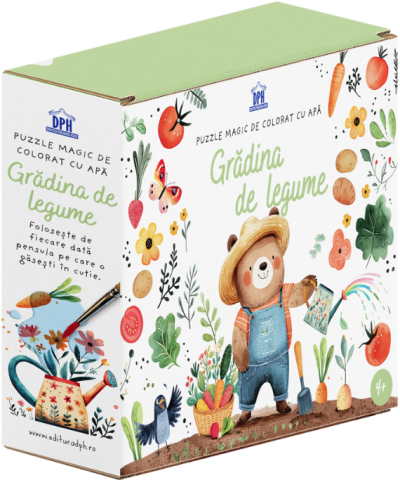 Cărți - Gradina de legume - Puzzle magic de colorat cu apa